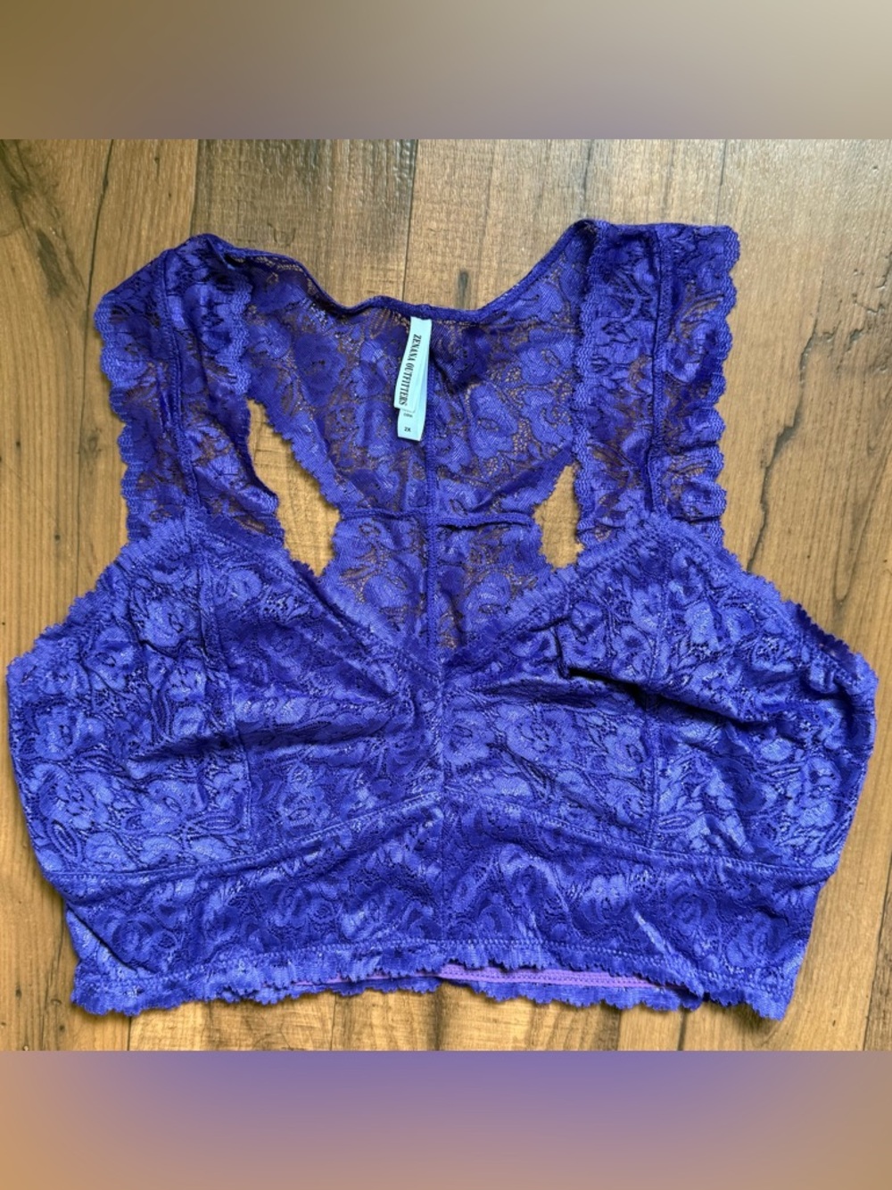 Zenana Outfitters Purple Lace Bralette